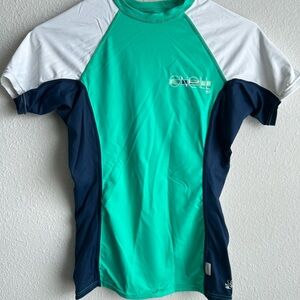 O'Neill Teal Short Sleeve Performance Rash Guard